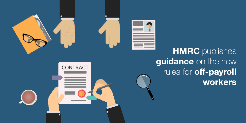 A person recieving a contract captioned: HMRC publishes guidance on the new rules for off-payroll workers
