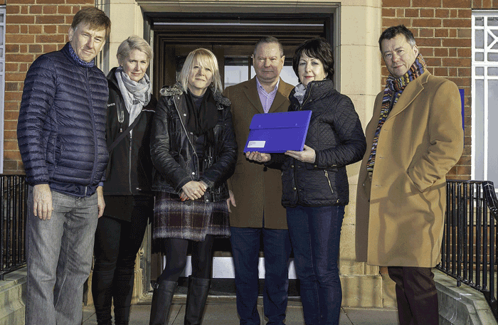 Colin and Julie with members of the BID presenting their petition to North Yorkshire County Council