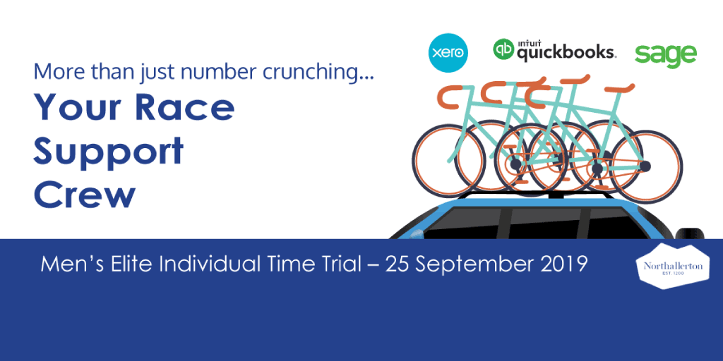 Banner with a car carrying bikes